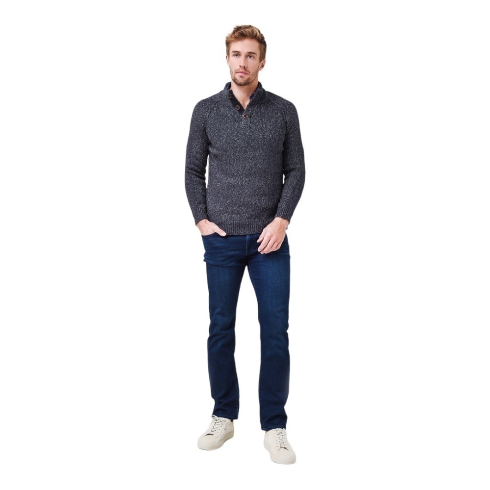 Rails MEN'S BUCKLEY SWEATER marble black & white color